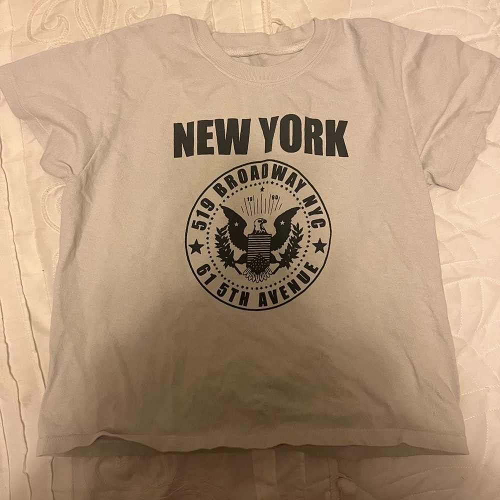 Brandy Melville off white New York tee